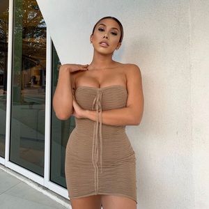 Nude tube dress